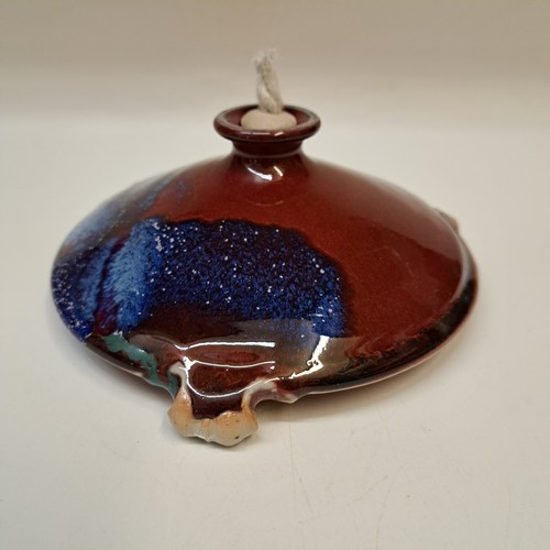 #251251 Oil Lamp Red/Blue $16.50 at Hunter Wolff Gallery